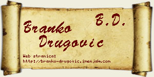 Branko Drugović vizit kartica